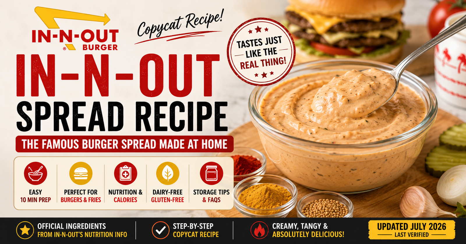 In-N-Out Spread Recipe, Ingredients & Calories 2026